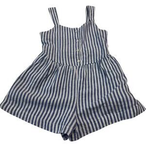 Old Navy Girl S (6-7) Blue Striped Romper
